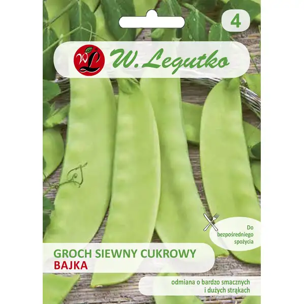 Groch siewny cukrowy Bajka Zielona 40g - Nasiona - W. Legutko